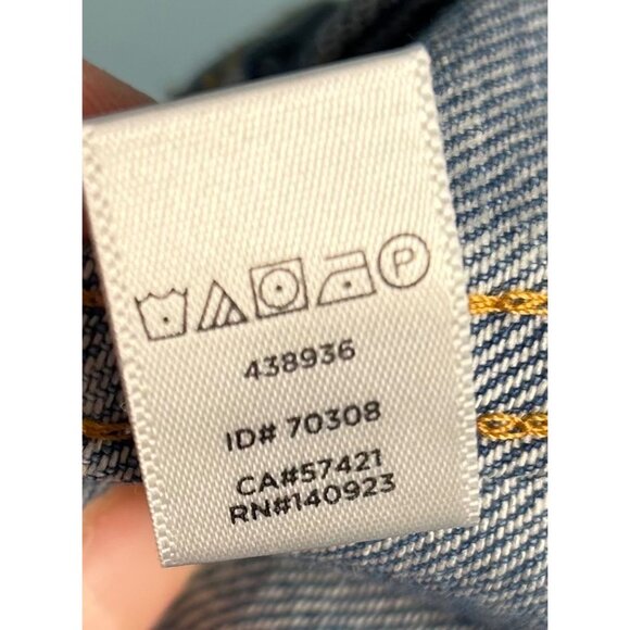 Ann Taylor Loft Denim Button-Front Mini Skirt Women’s 4P Frayed Retro Y2K Grunge - Picture 8 of 8